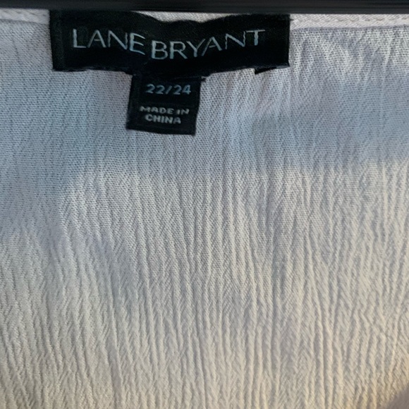 Fun, light, crinkly, palest pink lace accent top - Picture 3 of 4